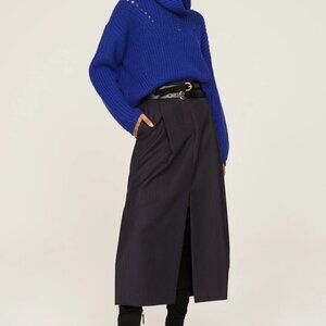 Thakoon Blue Pointelle Turtleneck M